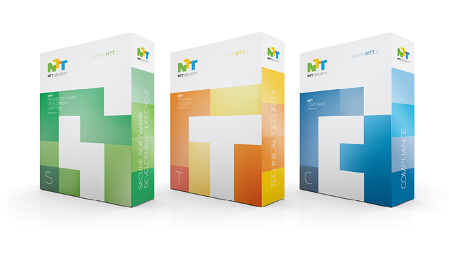 identity guidelines logo tetris Ireland dublin kommunikat enzowski manual Stationery box design box Packaging IT software security NTT