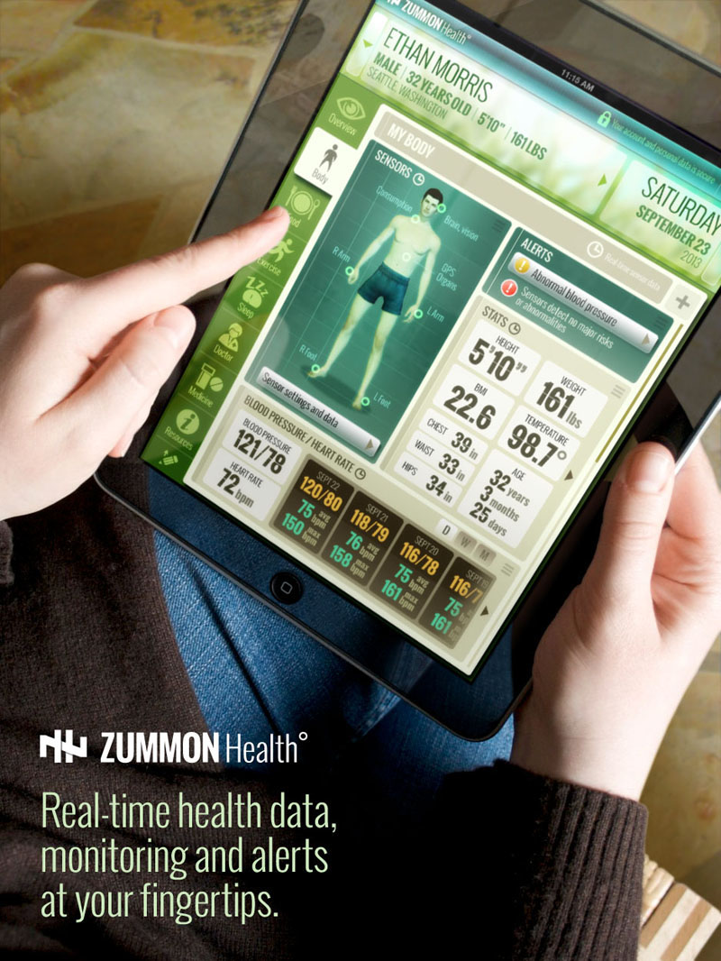 Adobe Portfolio iPad  UI Interface user interface Health app apple