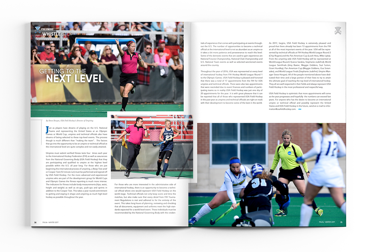 editorial design  sports field hockey Olympics athletics fitness magazine