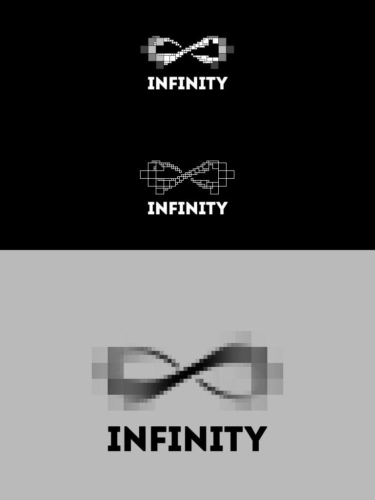 videomapping nighclub logo fractal mosaic infinity