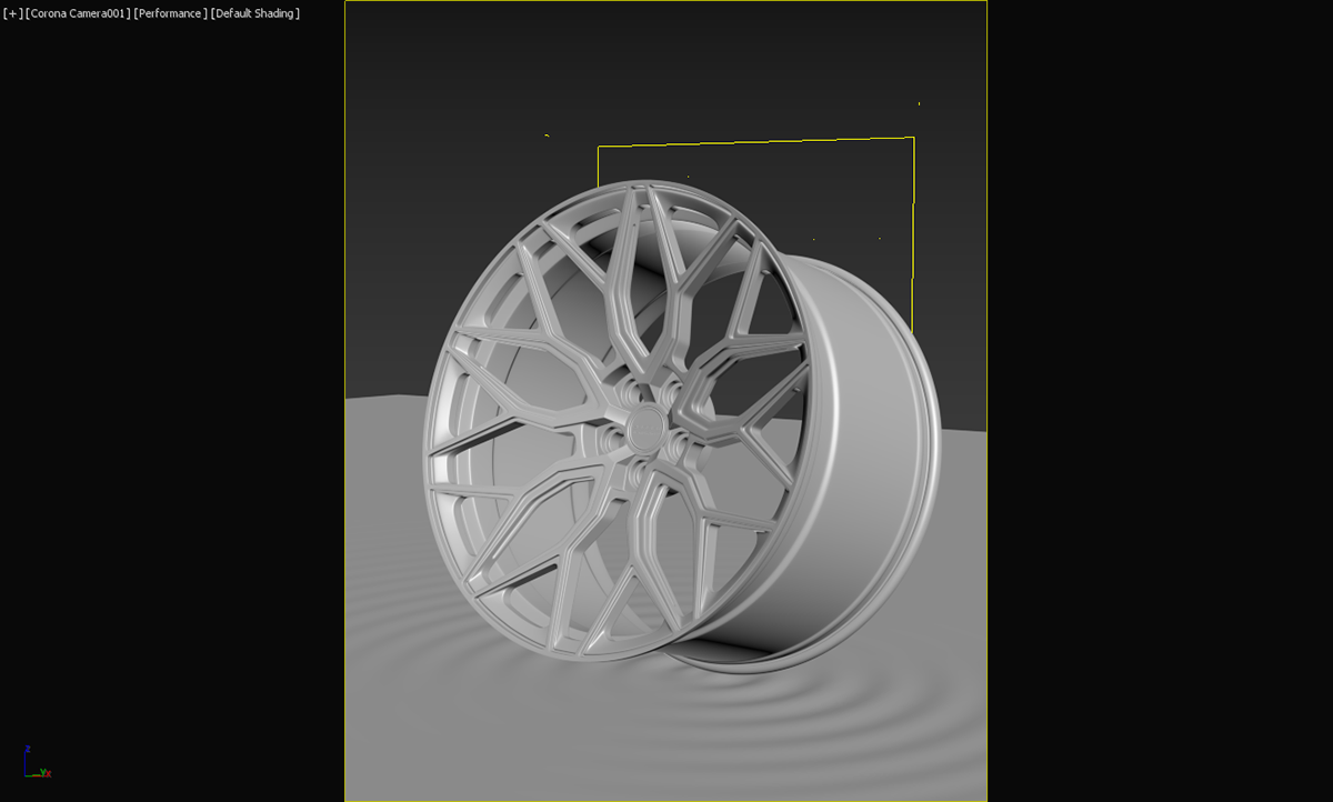 3ds max automotive   CGI corona light model Photography  vossen wheels wheels