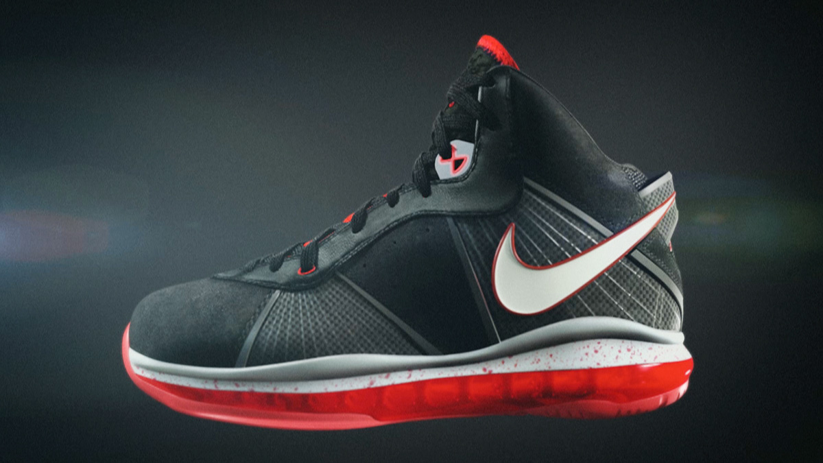 Nike LeBron 8.1 basketball shoes motion graphics 3D