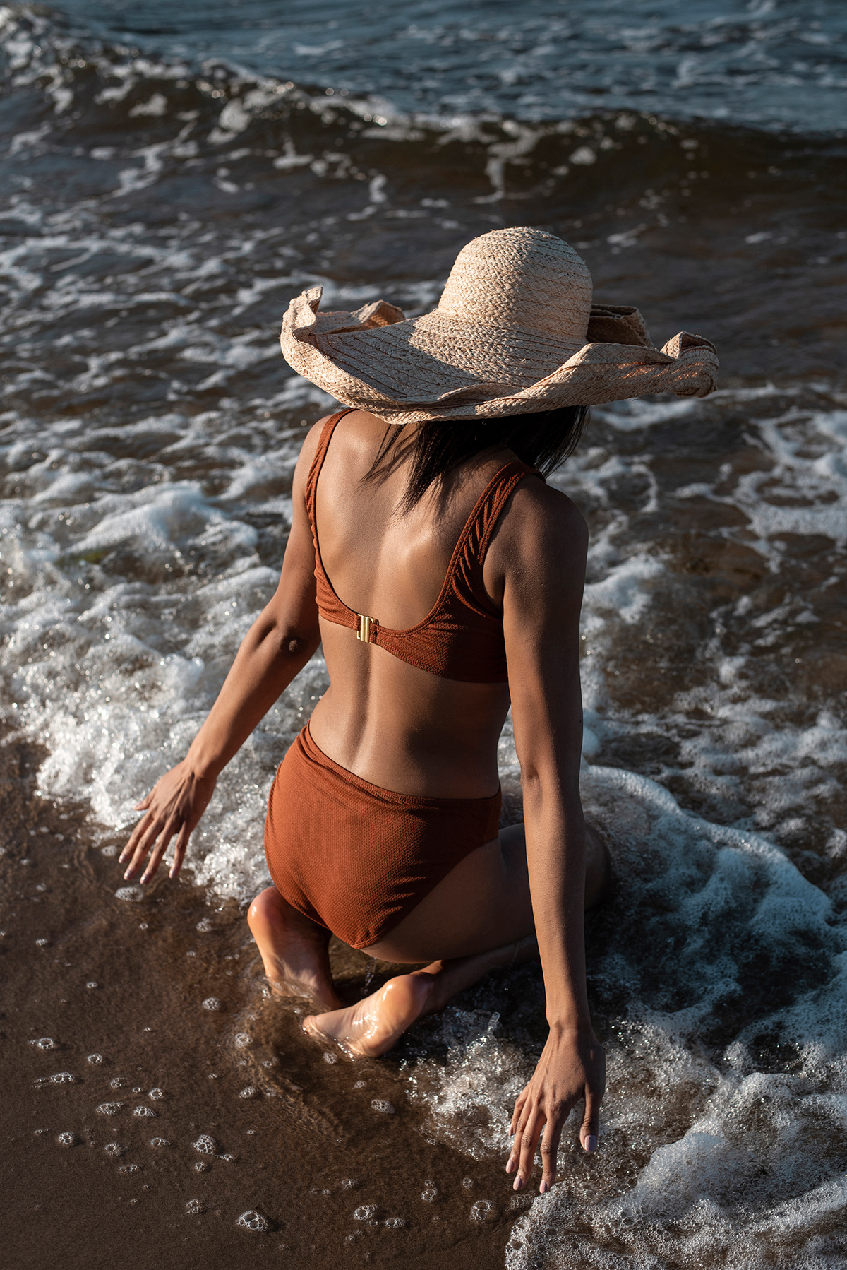 beach editorial Fashion  model Outdoor retouch Style swimsuit swimwear woman