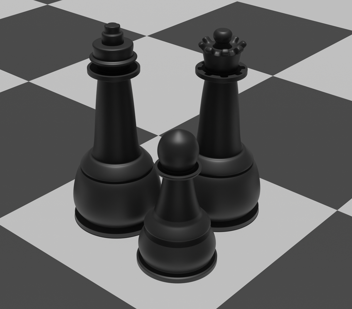 3D 3D model blender board game chess chess pieces modeling Render visualization satranç
