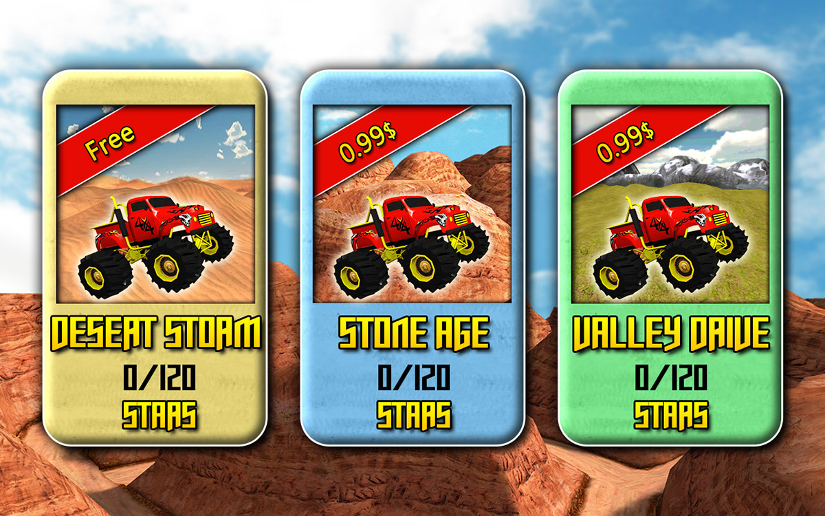 game  monster truck  UI mobile game  graphic design