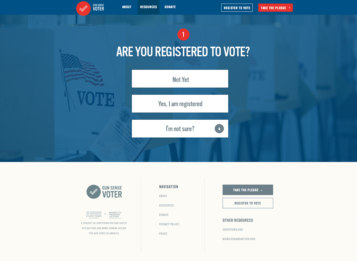 voting voter voter registration politics Elections Gun Gun law Gun Reform nonprofit nptech