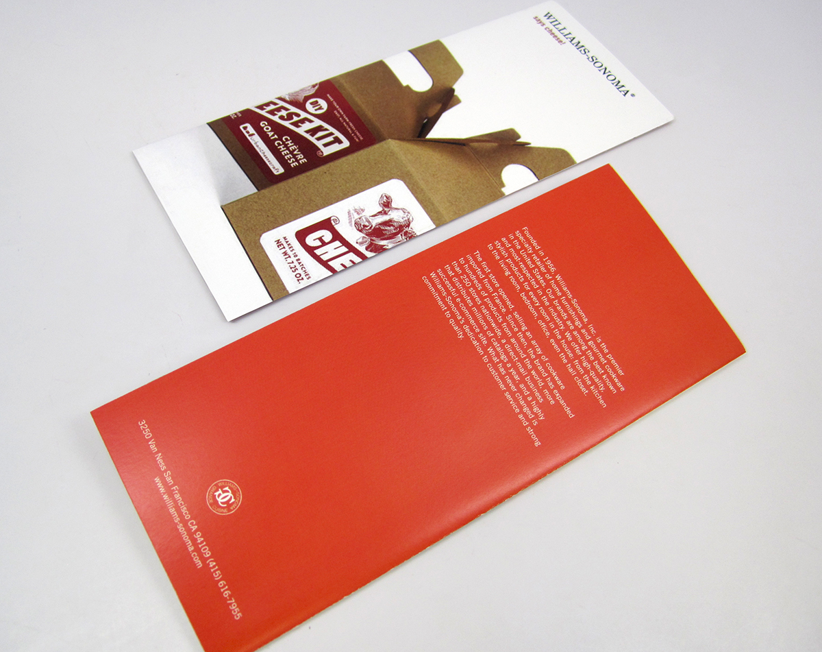 brochures brochure marketing   Promotion Williams-Sonoma production design