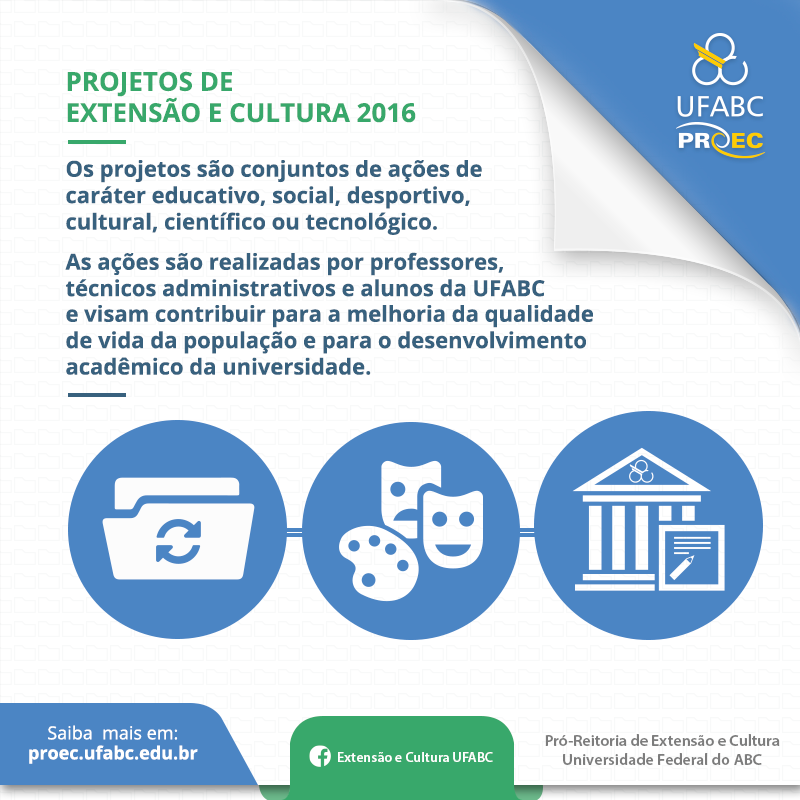 extensão universitária UFABC universidade Projeto de Cultura Projetos de Extensão