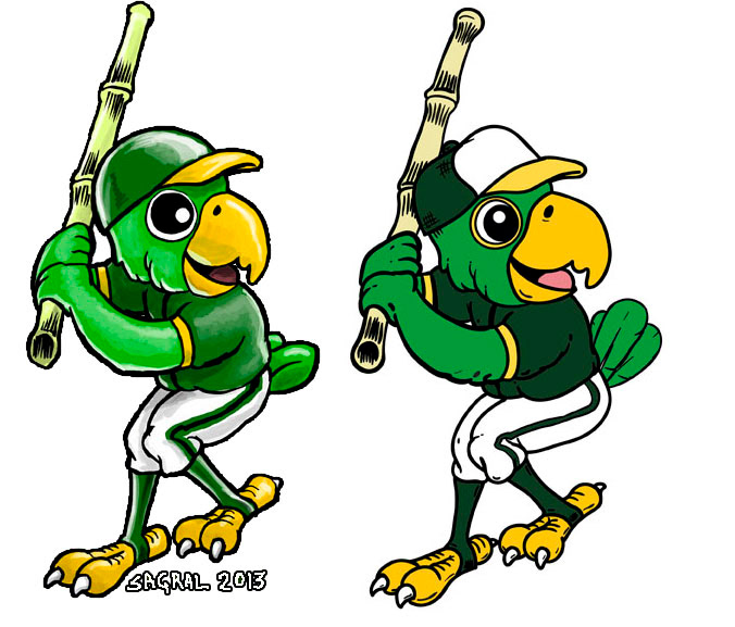 baseball Mascot parrot