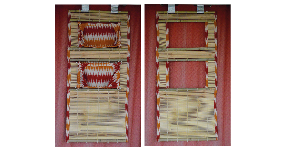 bamboo crafts   indian indiancrafts handmade customised colours Laundrybag ironingbag ikatcloth
