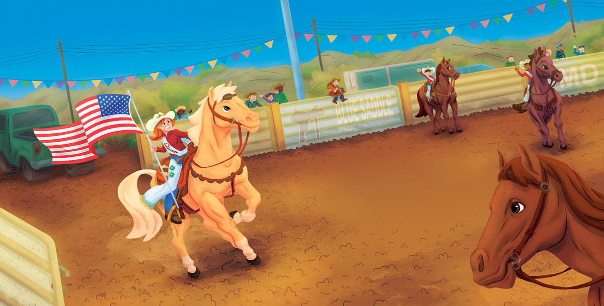 children illustration children's book horse kidlit kidlitart kids rodeo