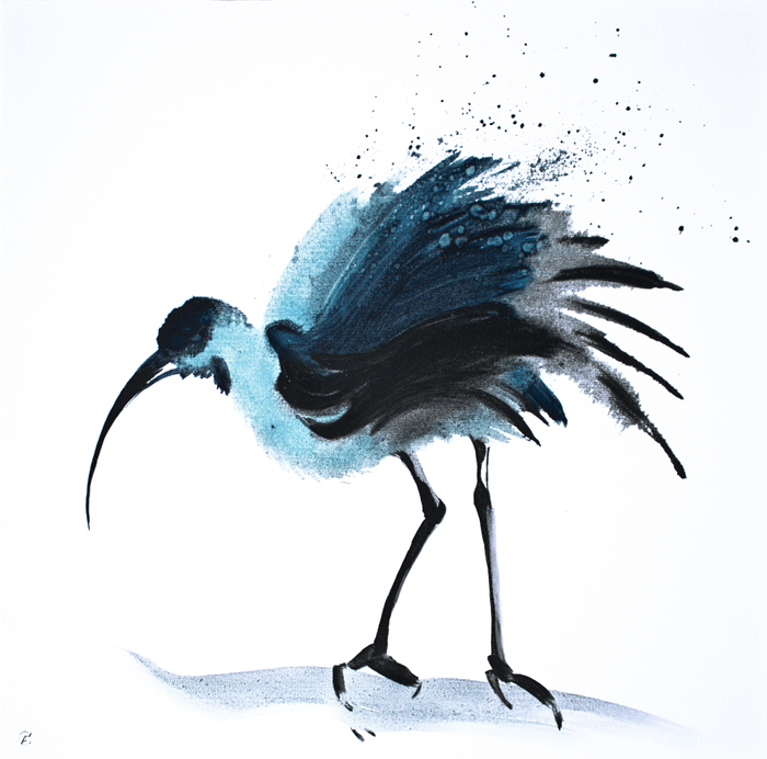 birds Calligraphy   graphicart contemporaryart canvas oil brushes blackwhite interiorproject axaart
