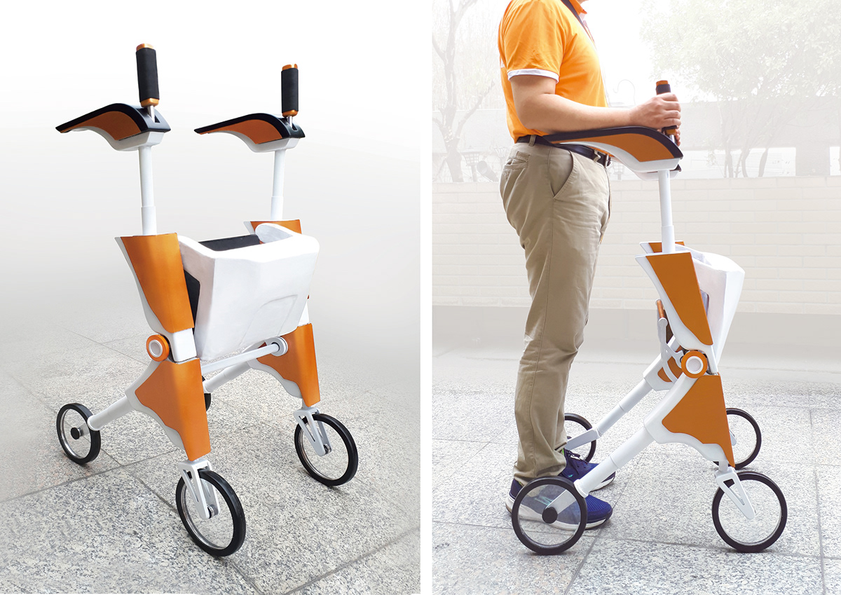 aesthetics assistance contemporary Elderly walker walker design walking aid dignity mobility Idadesignawards
