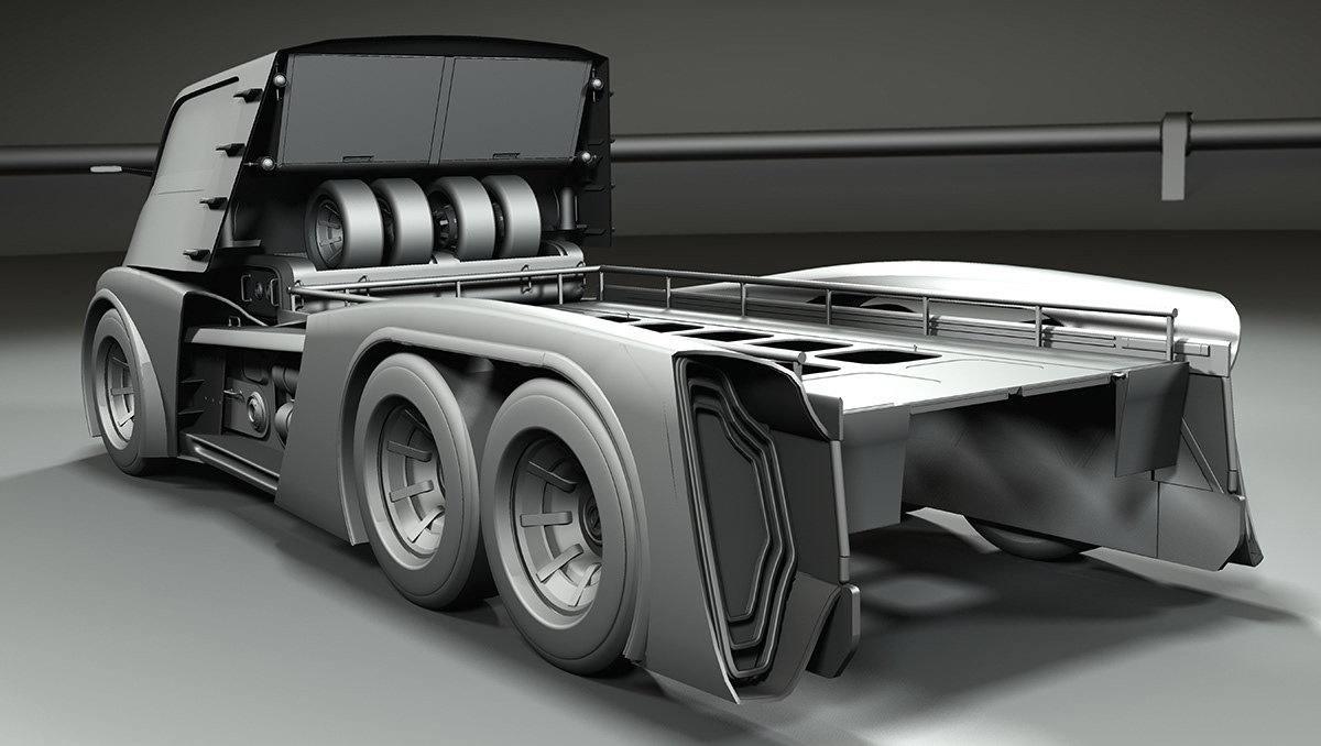 concept Digital Art  ILLUSTRATION  Transport Truck Vehicle