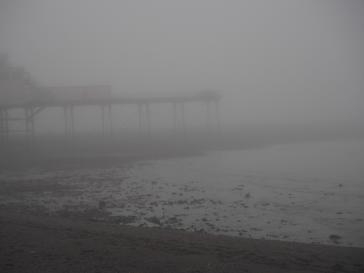 aberystwyth beach Castle fog monument mysterious pier sea Shadows Street