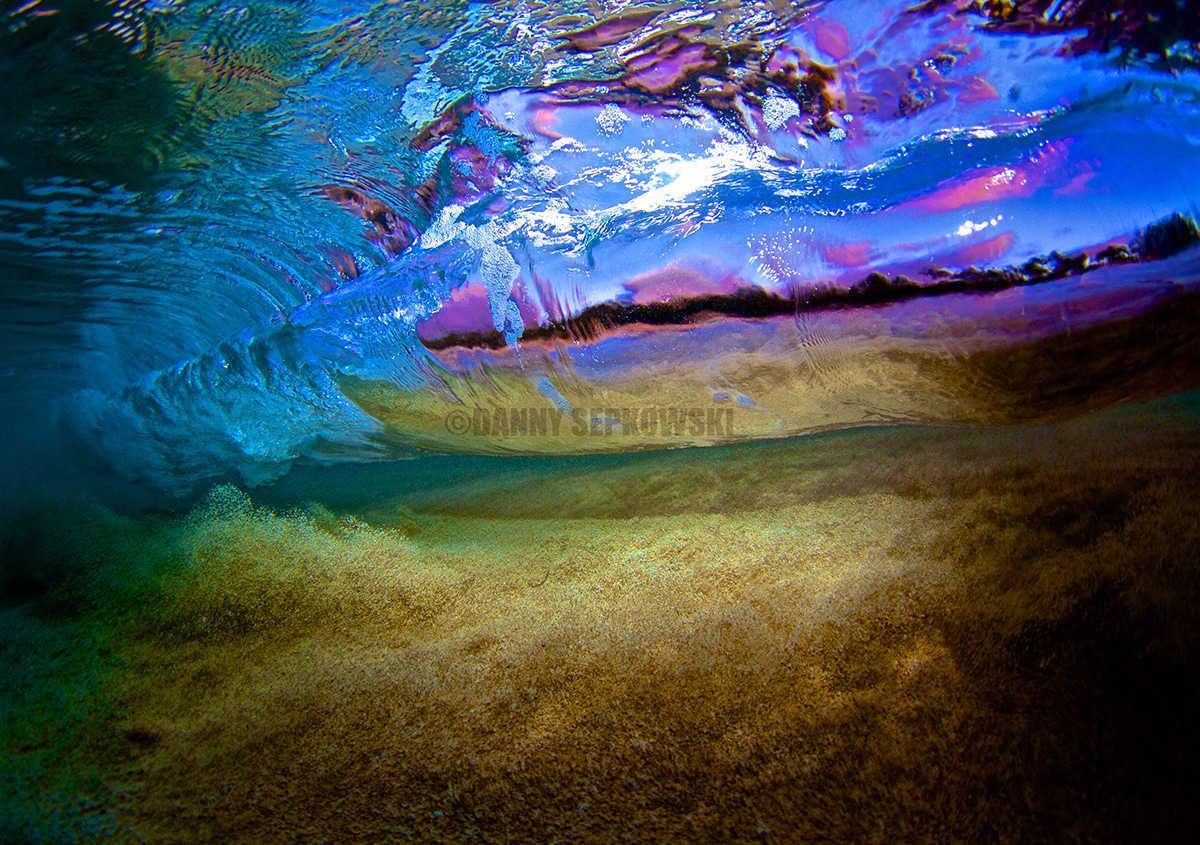 HAWAII Ocean underwater wave prints canvas Flash art photos Surf night shots creative adventure abstract