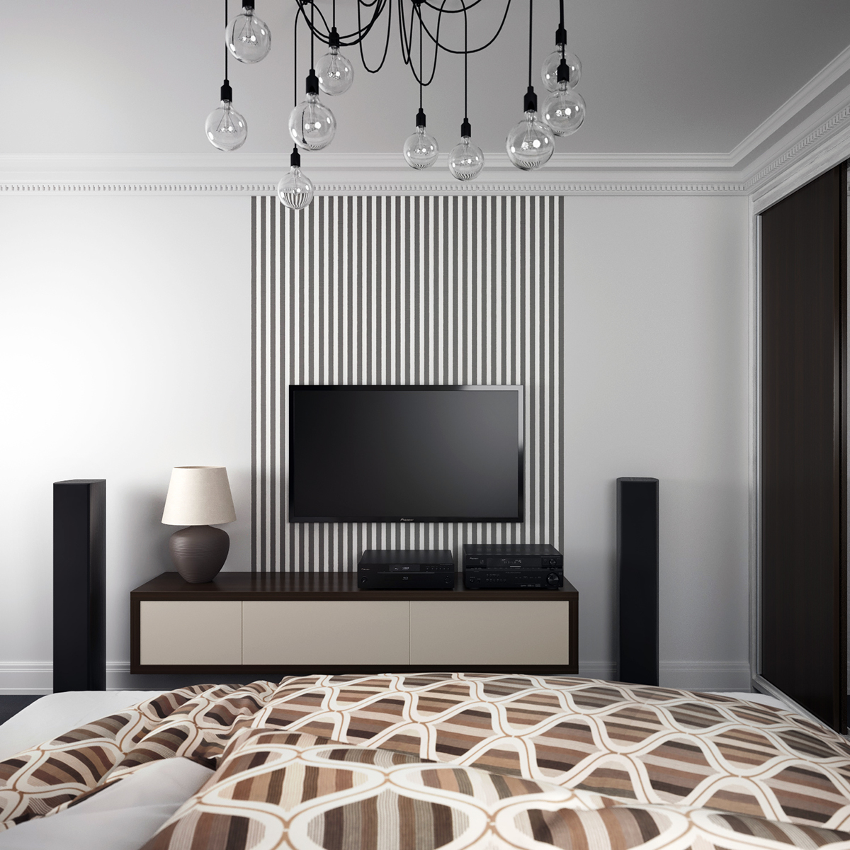 MaxwellRender cinema4d design interiordesign idea visualization paraddesign modern bedroom stylish