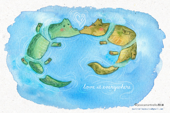 illustrations children's illustration Love water colors