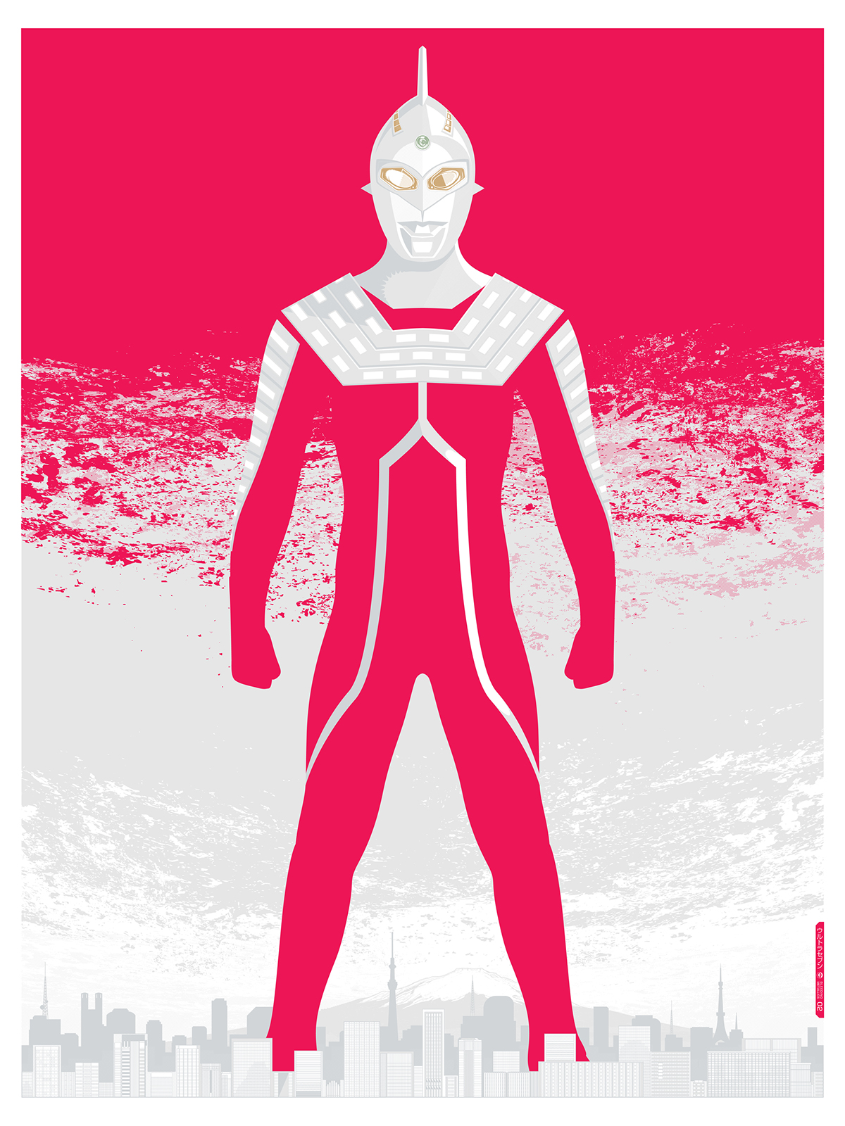 hero complex gallery poster Ultraman Ultraseven Bleeding Metallics Exhibition 