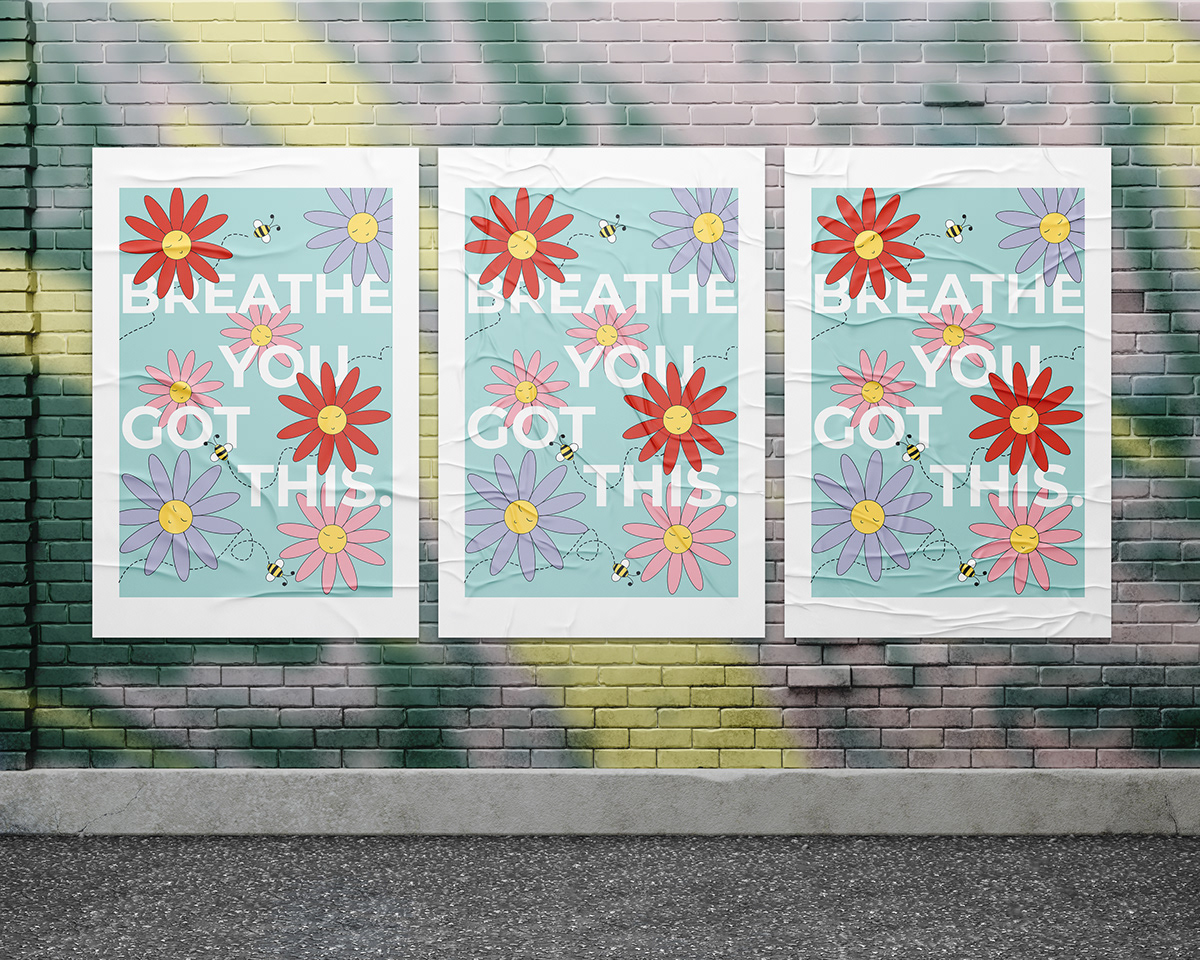 Adobe Portfolio design graphic design  lockdown motivational poster
