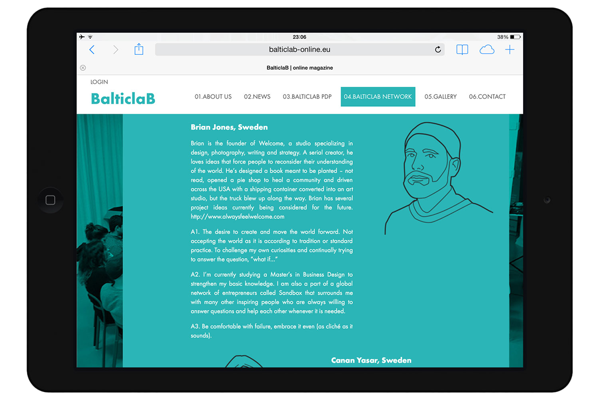 Baltic lab online report print Sweden sea corporate identity magazine grey green institute Workshop Web