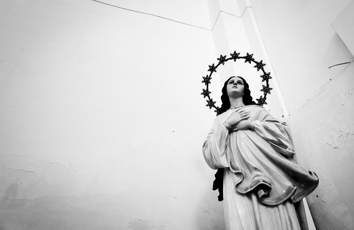 holy church statue jesus madonna black White religion Italy