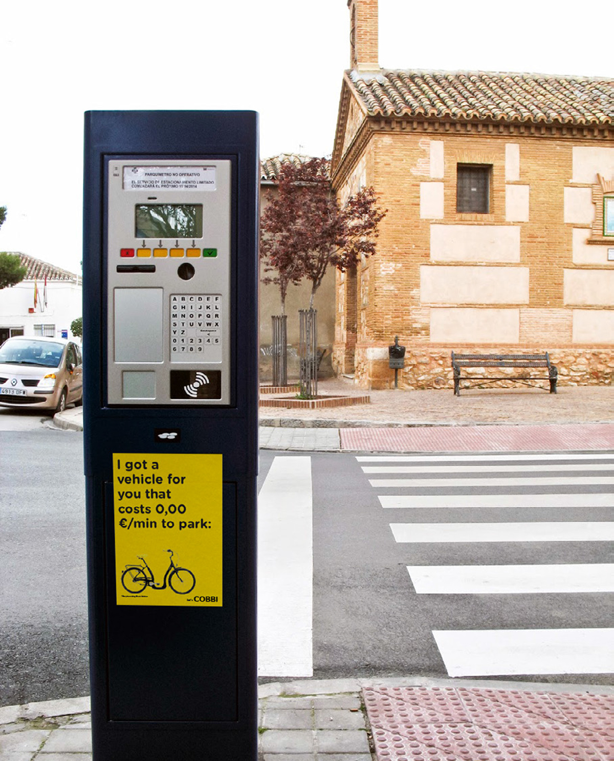 Bicycle bicicleta yellow amarillo dots points commute by bycicle COBBI identity brand brand identity