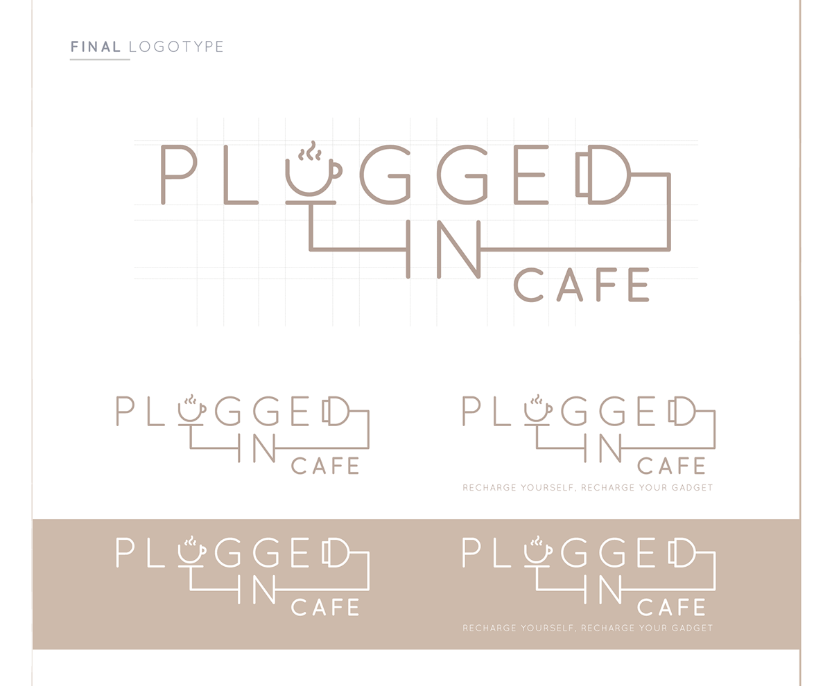 coffee shop design Logotype pictogram