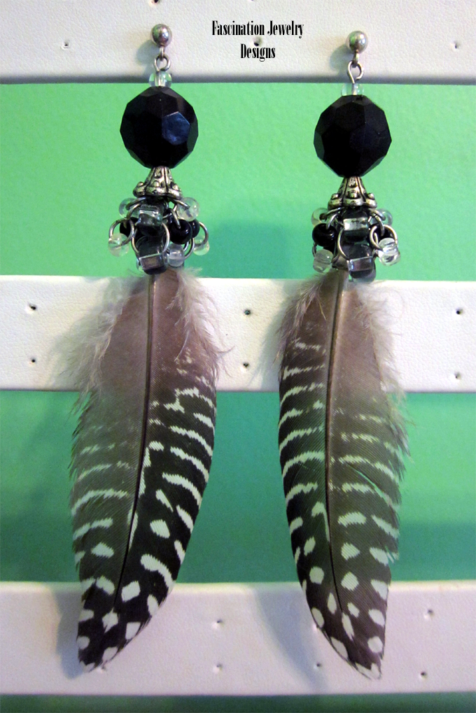 Jewellery jewelery earrings feather handmade Style etsy storenvy Fascination Jewerly Designs chandelier blue brown black White
