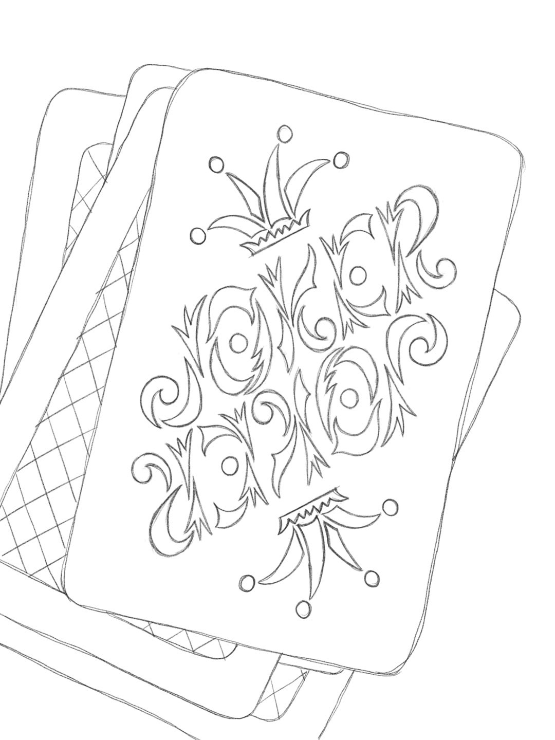 clown deck of cards Hand Lettered HAND LETTERING iPad jester joker lettering playing card Playing Cards