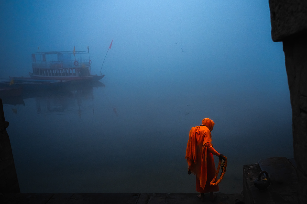 banaras varanasi orange river India Photography  Incredible India Travel blue hour ritual
