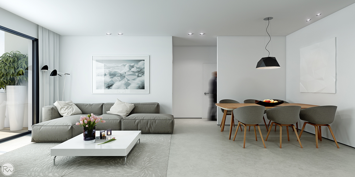 3D Visualization 3D rendering Interior  architect apartment