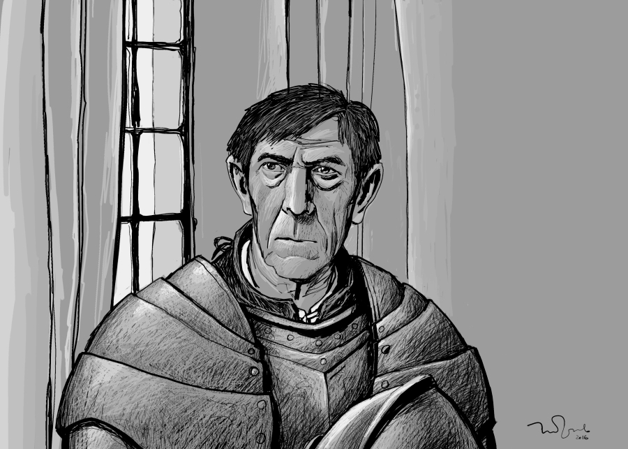 ILLUSTRATION  Drawing  Digital Drawing medieval knight portrait Character