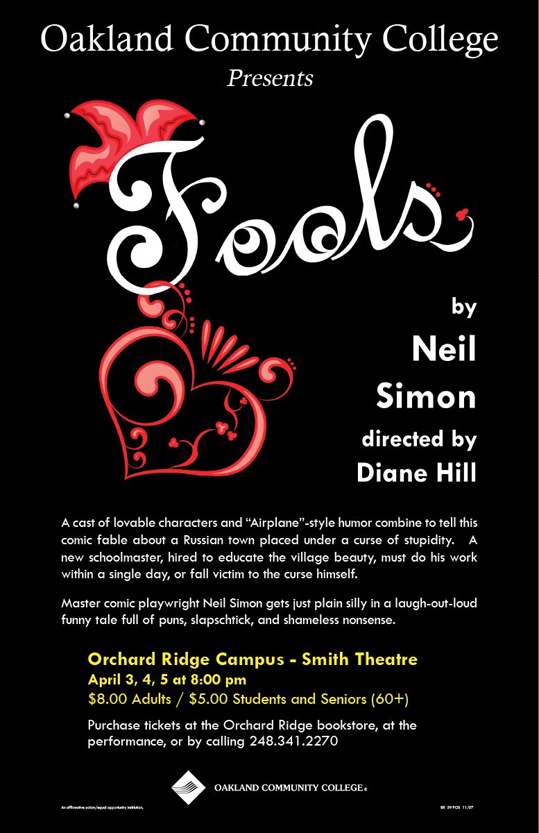 Theatre Poster OCC Neil Simon Diane Hill Dennis North