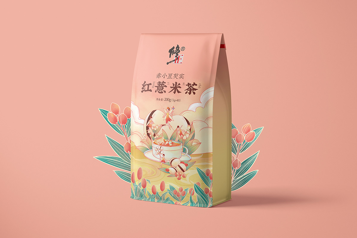 包装 张艺彬 插画 薏米 袋泡茶
