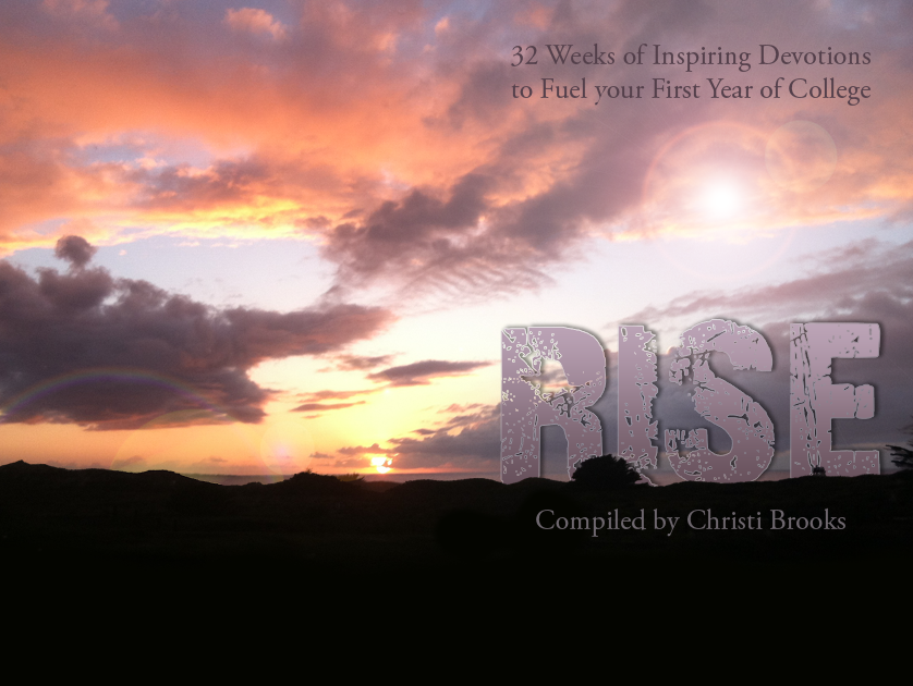 devotional book cover rise sunset