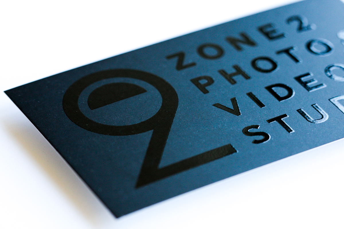 identity studio logo Stationery business card black Freelance print Poly Propylene Coating system modern zone