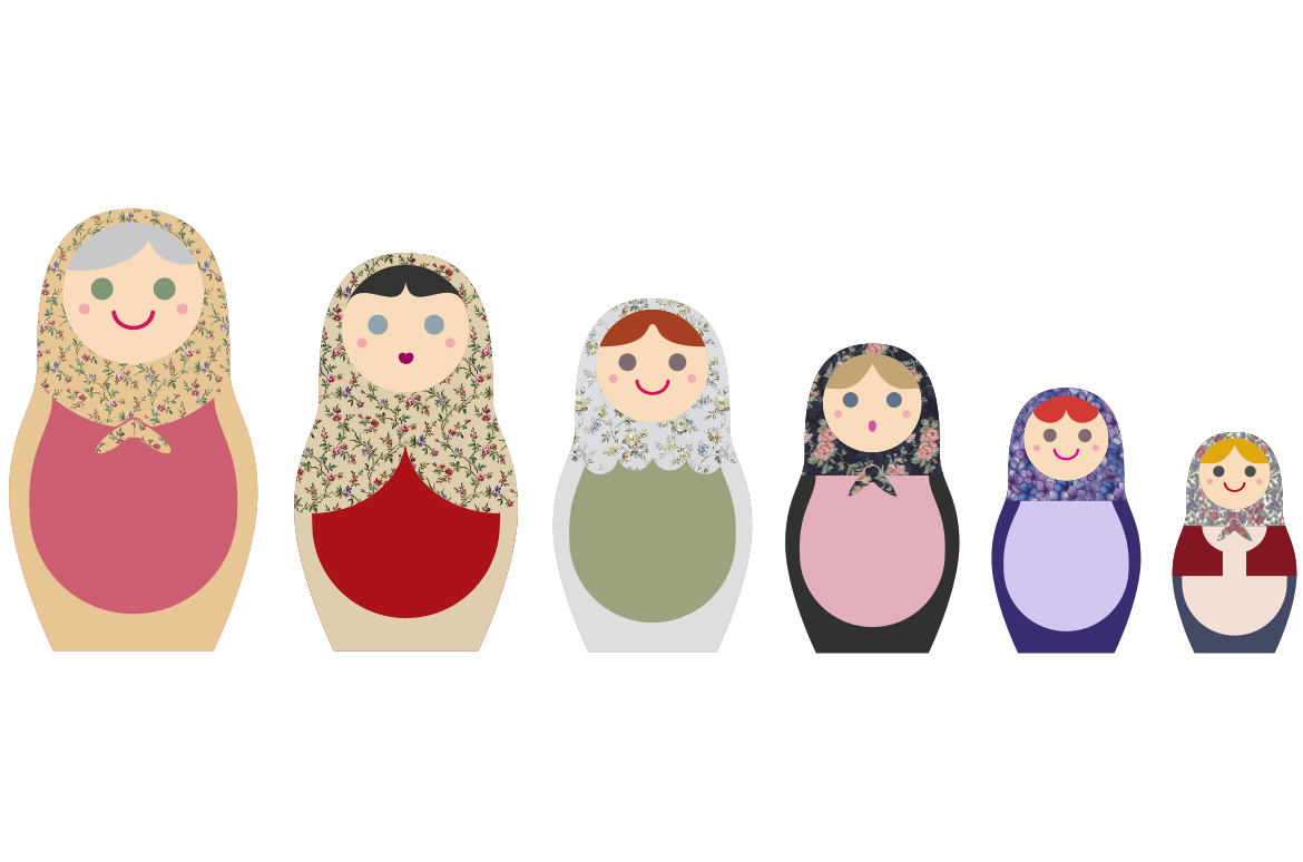 design Brazil identity business sketch Character Russia dolls matrioskas sticker