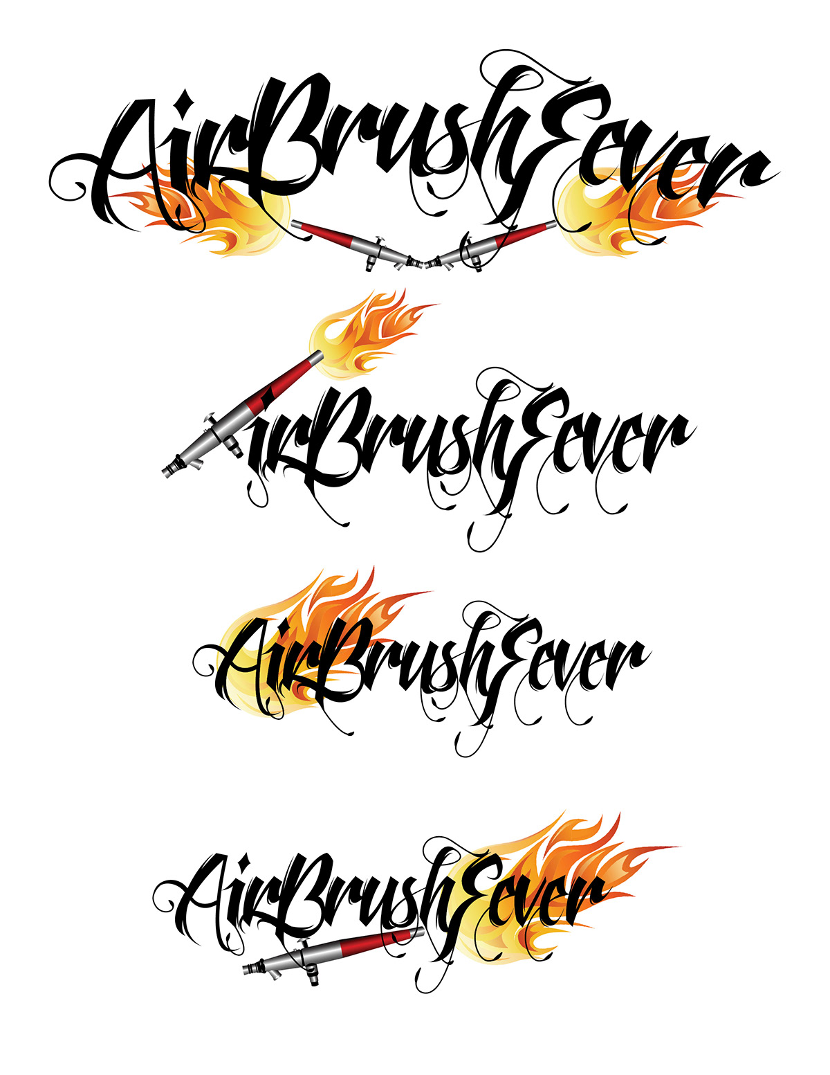 logo  airbrush  flames  graphic design  vector