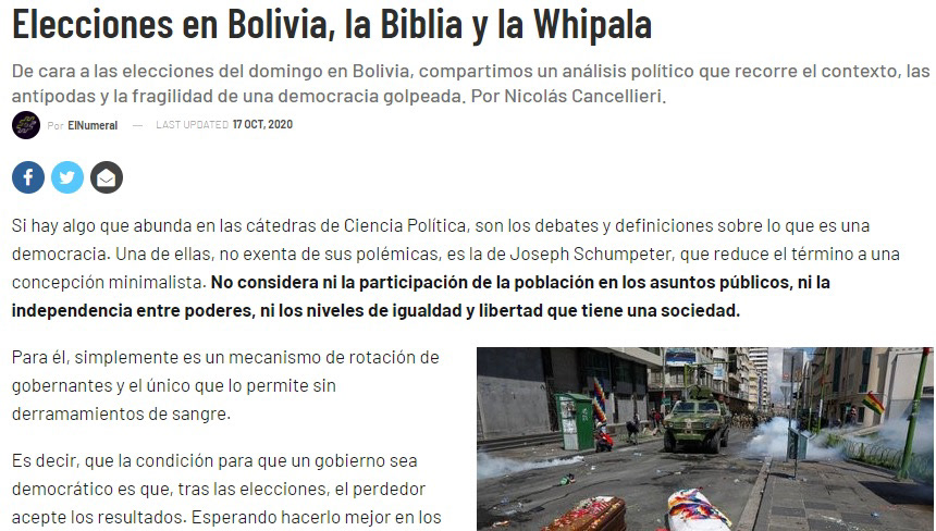bolivia Conflicto político