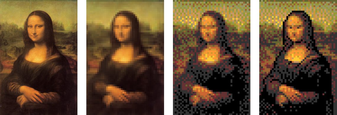 art art history Mona Lisa gioconda jpeg gif web-safe digital analog reproduction kilopixel kpixel pixel-art pixel kpx Lo-fi hi-fi giulio bordonaro bordonaro Giulio b'x bx gbx gb'x graphic grafico grafica progettista