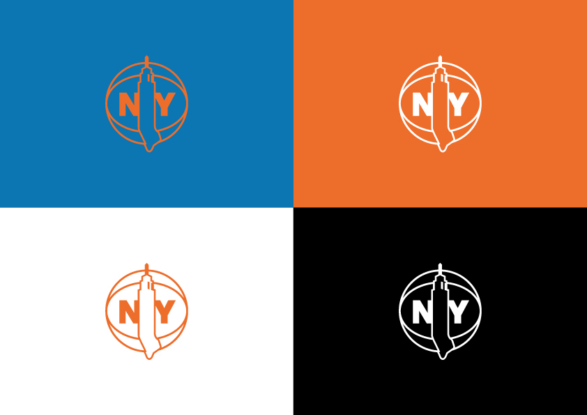 New York Knicks new york city empire state building Manhattan NBA basketball sports Sports Identity Rebrand redesign concept