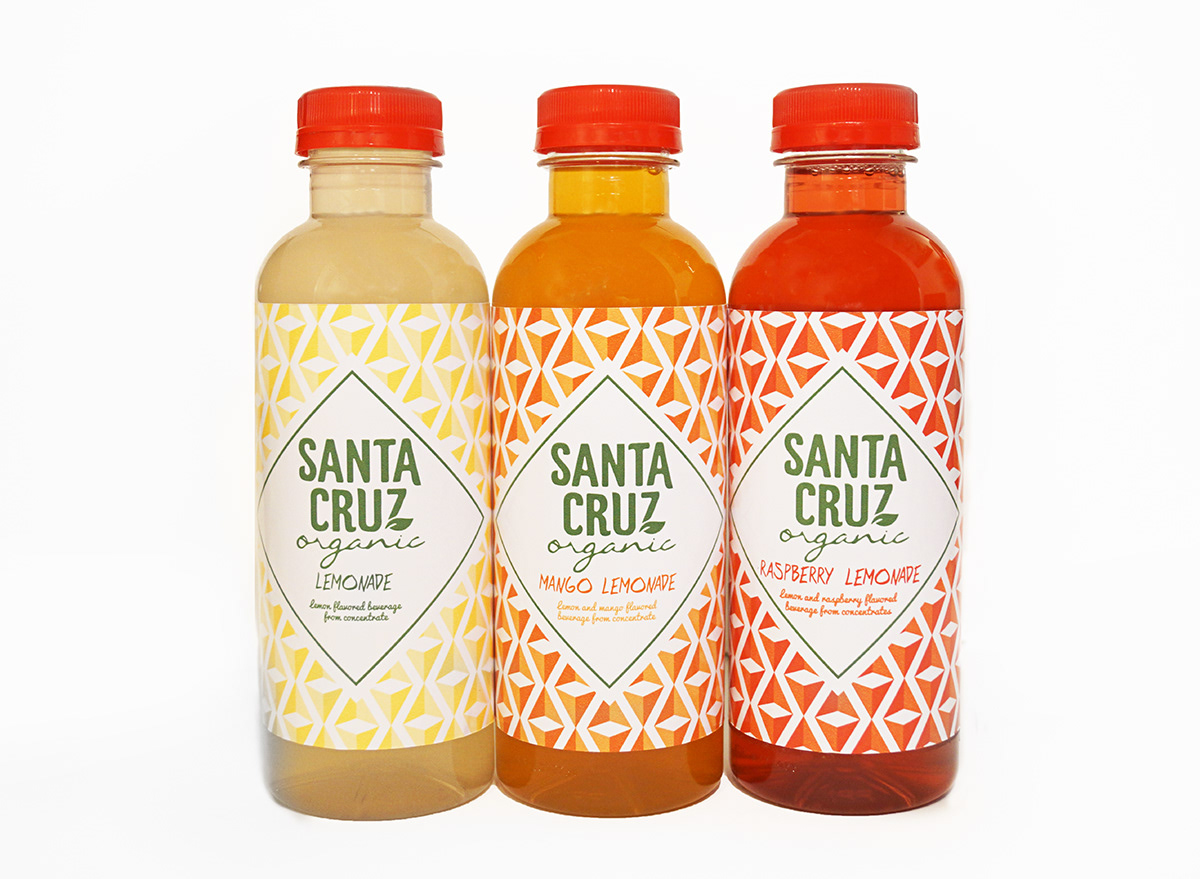 package design  bottle juice Santa Cruz Organic adobe illustrator