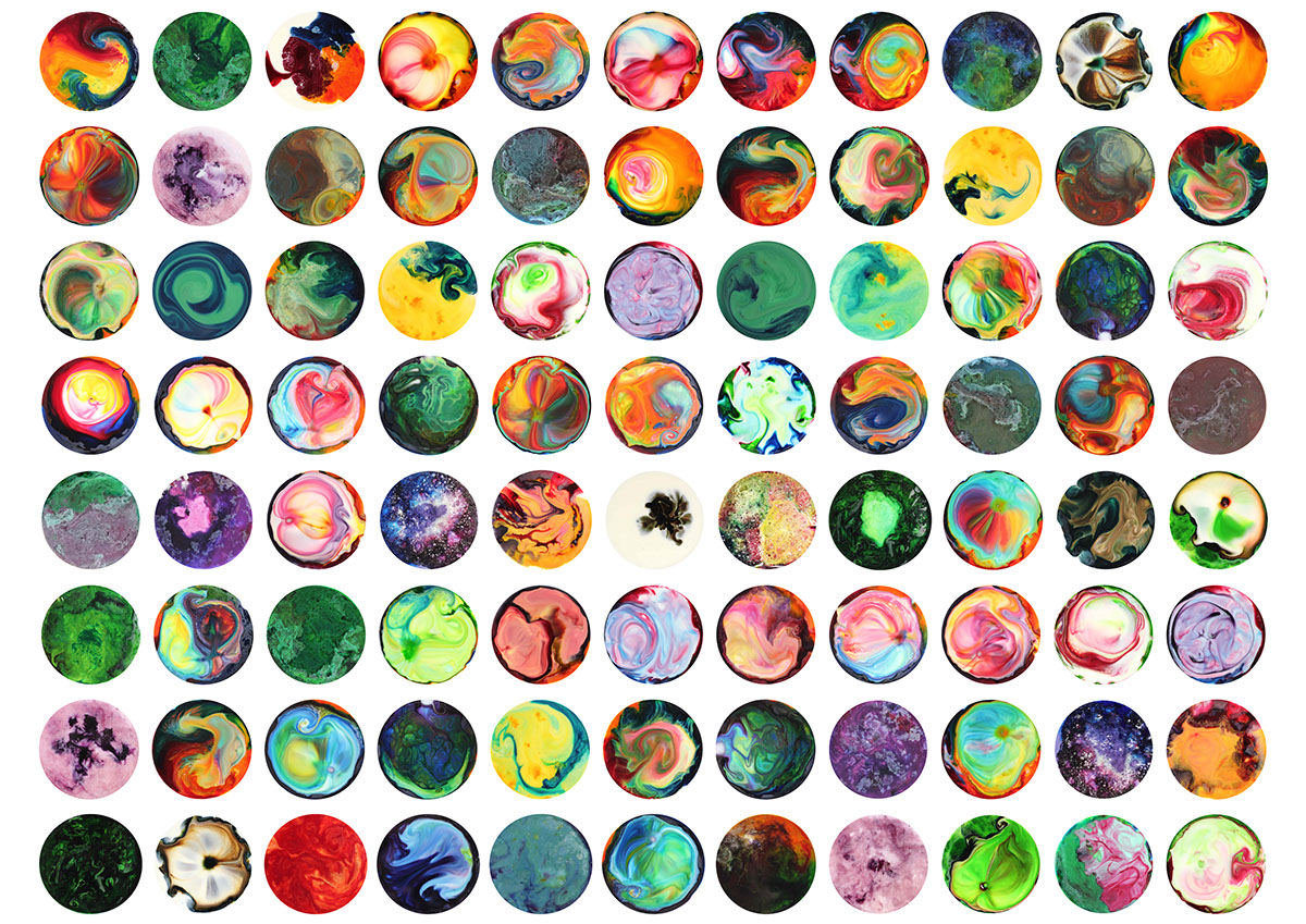 milk coloring rainbow Planets Nature Liquid soap