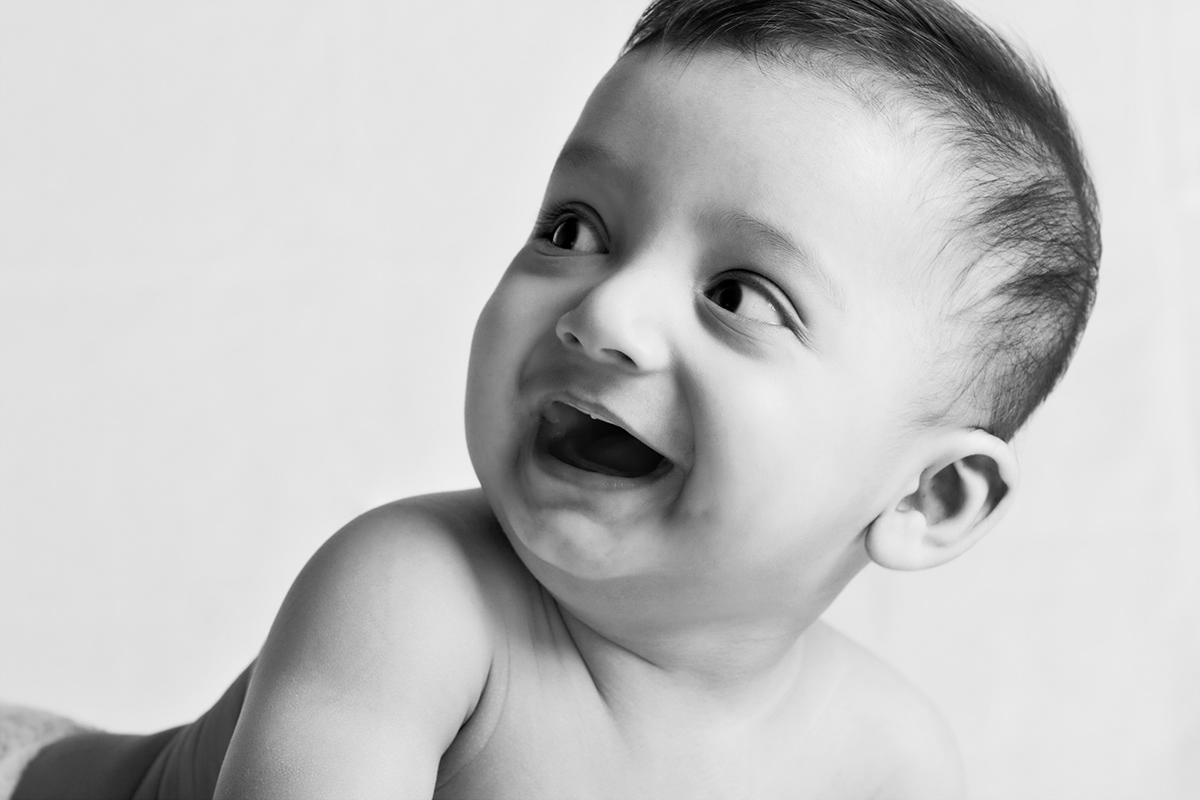 child smile black & white cute portrait Expression
