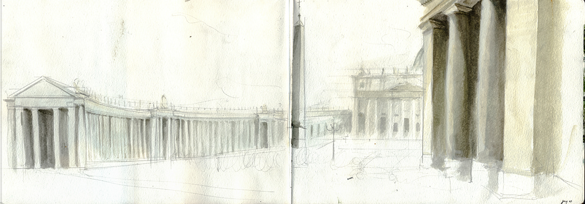 Rome sketchbook sketch Italy