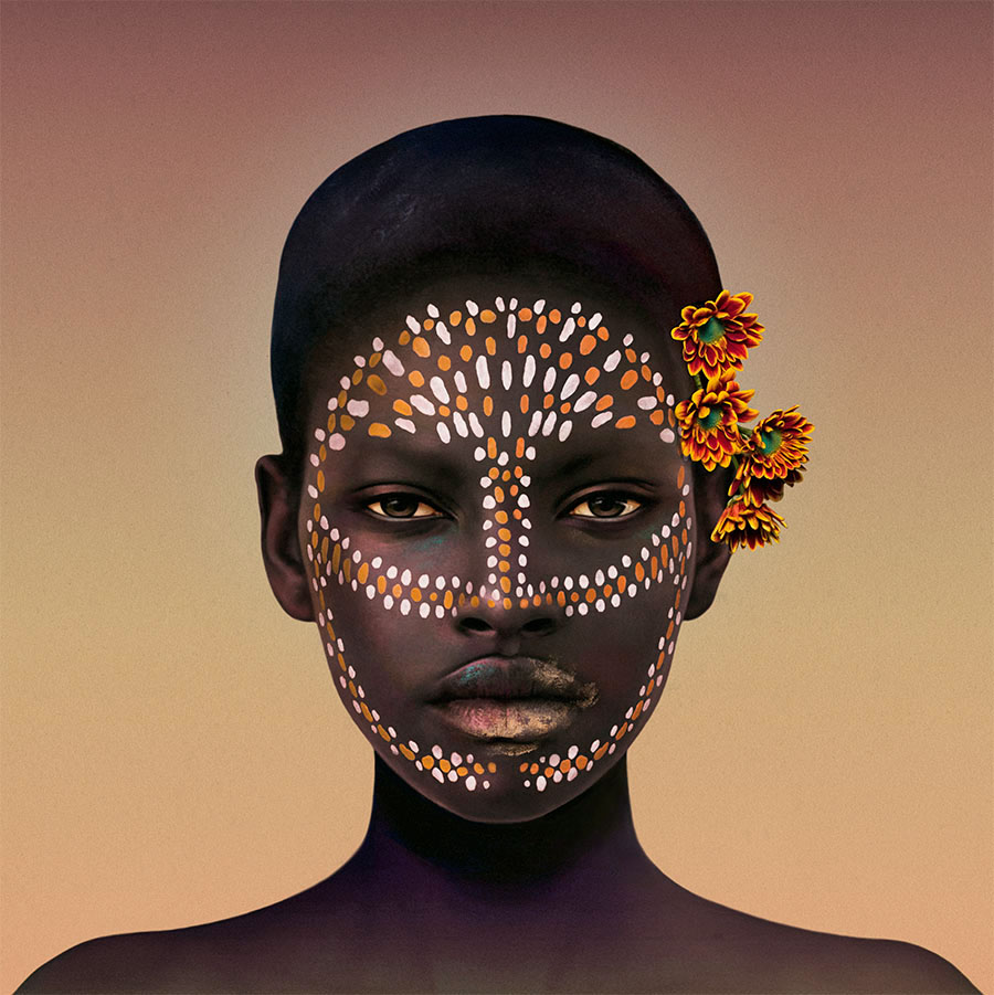 felipe bedoya arte omo africa africanos Fotografía construida acuarela acrilico constructed photograpy