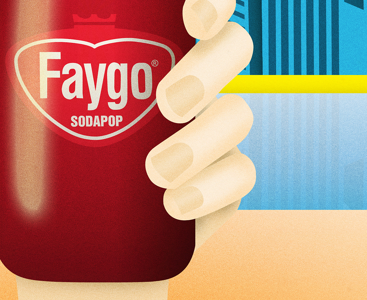 Faygo pop soda art deco Retro detroit bottle advertisement old fashioned
