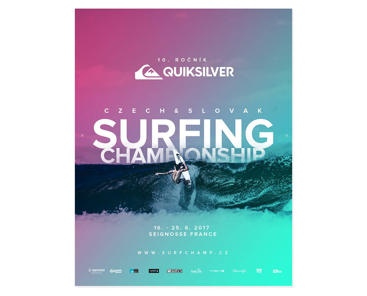 Adobe Portfolio flyer surfchamp2017 quicksilver