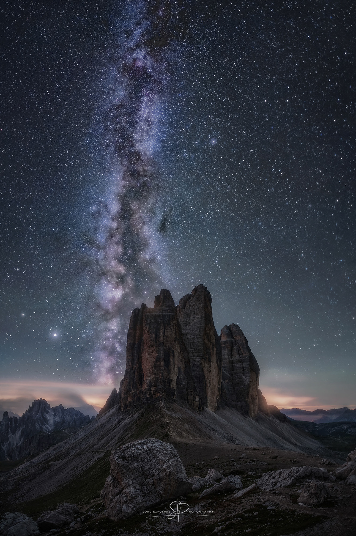 astrophotography dolomites hiking Landscape milky way mountains photographer Photography  shooting stars